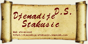 Đenadije Stakušić vizit kartica